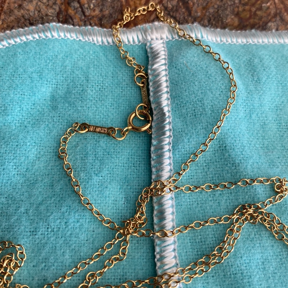 Tiffany Elsa Perretta Open Heart Gold Pendant necklace - Picture 4 of 6
